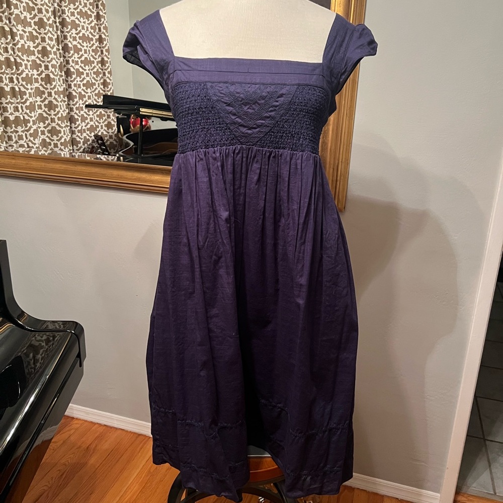 Elegant Blue/Purple (looks blue to me) Cap Sleeve Dress
